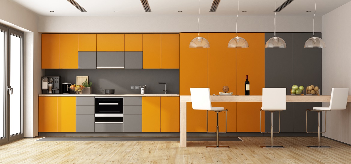 Orange and gray modern